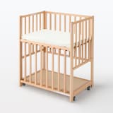 【中古品】ビーチ材　ベビーベッド