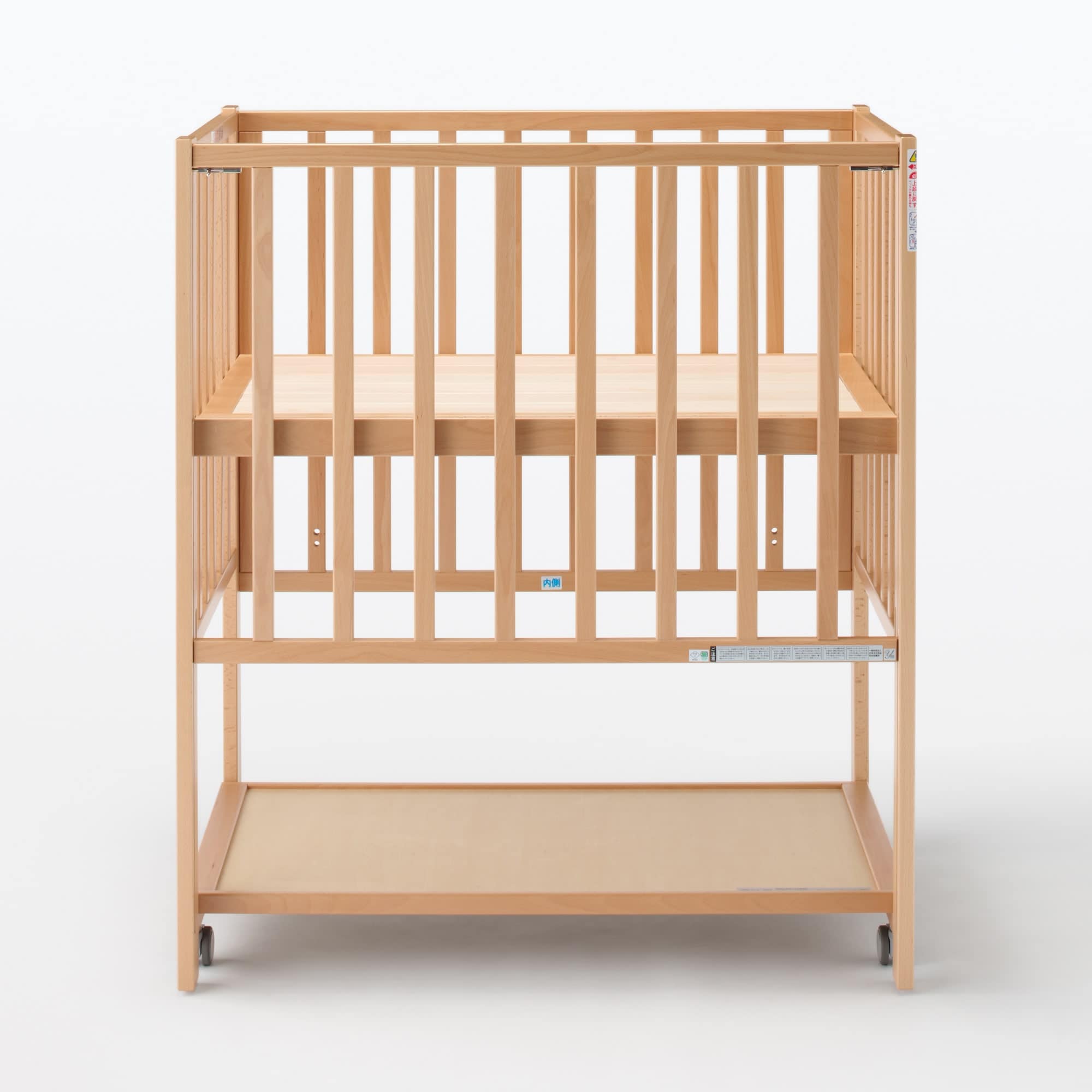 【中古品】ビーチ材　ベビーベッド