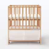 【中古品】ビーチ材　ベビーベッド