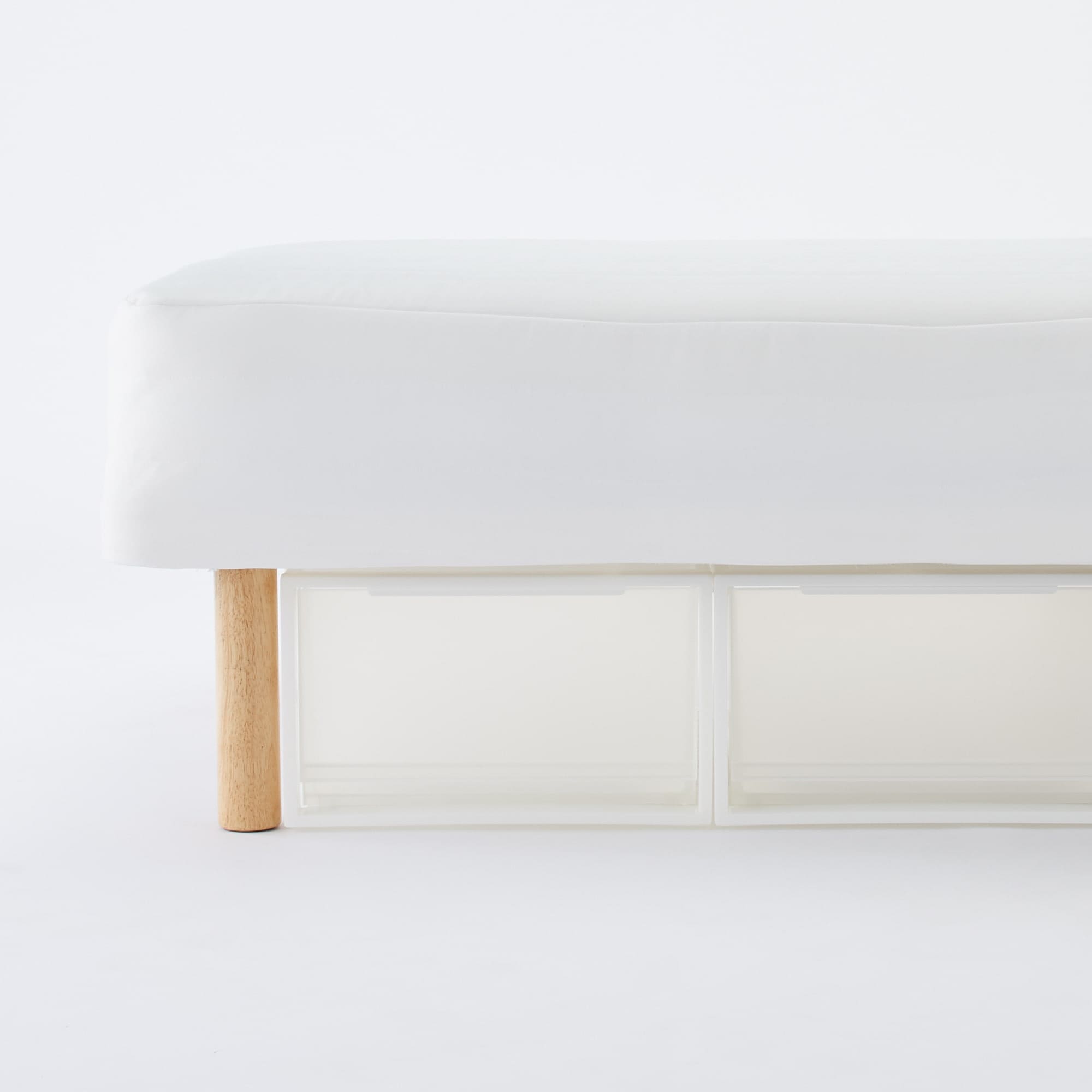 【中古品】脚付マットレス・高密度ポケットコイル・シングル（洗えるカバー）