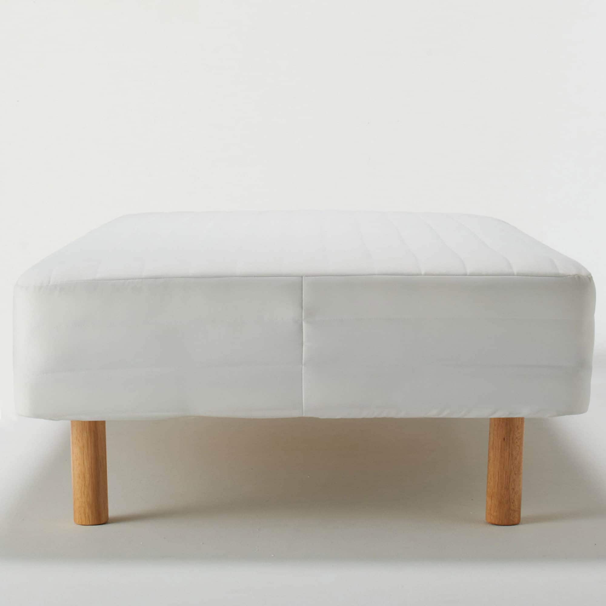 【中古品】脚付マットレス・高密度ポケットコイル・セミダブル（洗えるカバー）