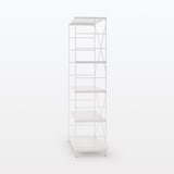 【中古品】スチールユニットシェルフ・スチール棚セット・ワイド・大・ライトグレー