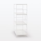 【中古品】スチールユニットシェルフ・スチール棚セット・ワイド・中・ライトグレー