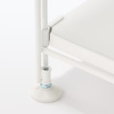 【中古品】スチールユニットシェルフ・スチール棚セット・ワイド・中・ライトグレー