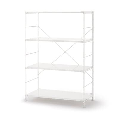 【中古品】スチールユニットシェルフ・スチール棚セット・ワイド・ライトグレー