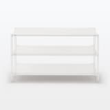 【中古品】スチールユニットシェルフ・スチール棚セット・ワイドミニ・ライトグレー