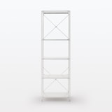 【中古品】スチールユニットシェルフ・スチール棚セット・大・ライトグレー