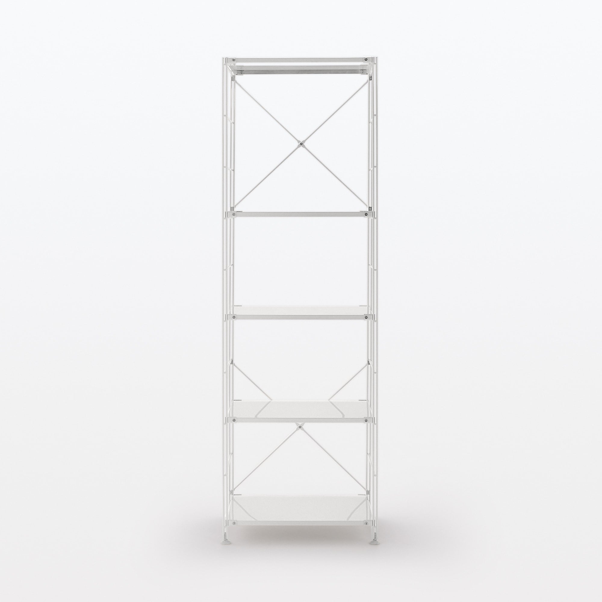 【中古品】スチールユニットシェルフ・スチール棚セット・大・ライトグレー