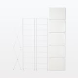 【中古品】スチールユニットシェルフ・スチール棚セット・大・ライトグレー