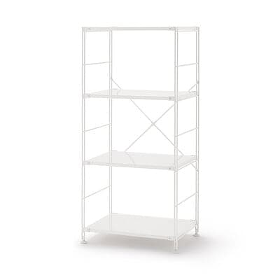 【中古品】スチールユニットシェルフ・スチール棚セット・ライトグレー