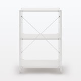 【中古品】スチールユニットシェルフ・スチール棚セット・小・ライトグレー