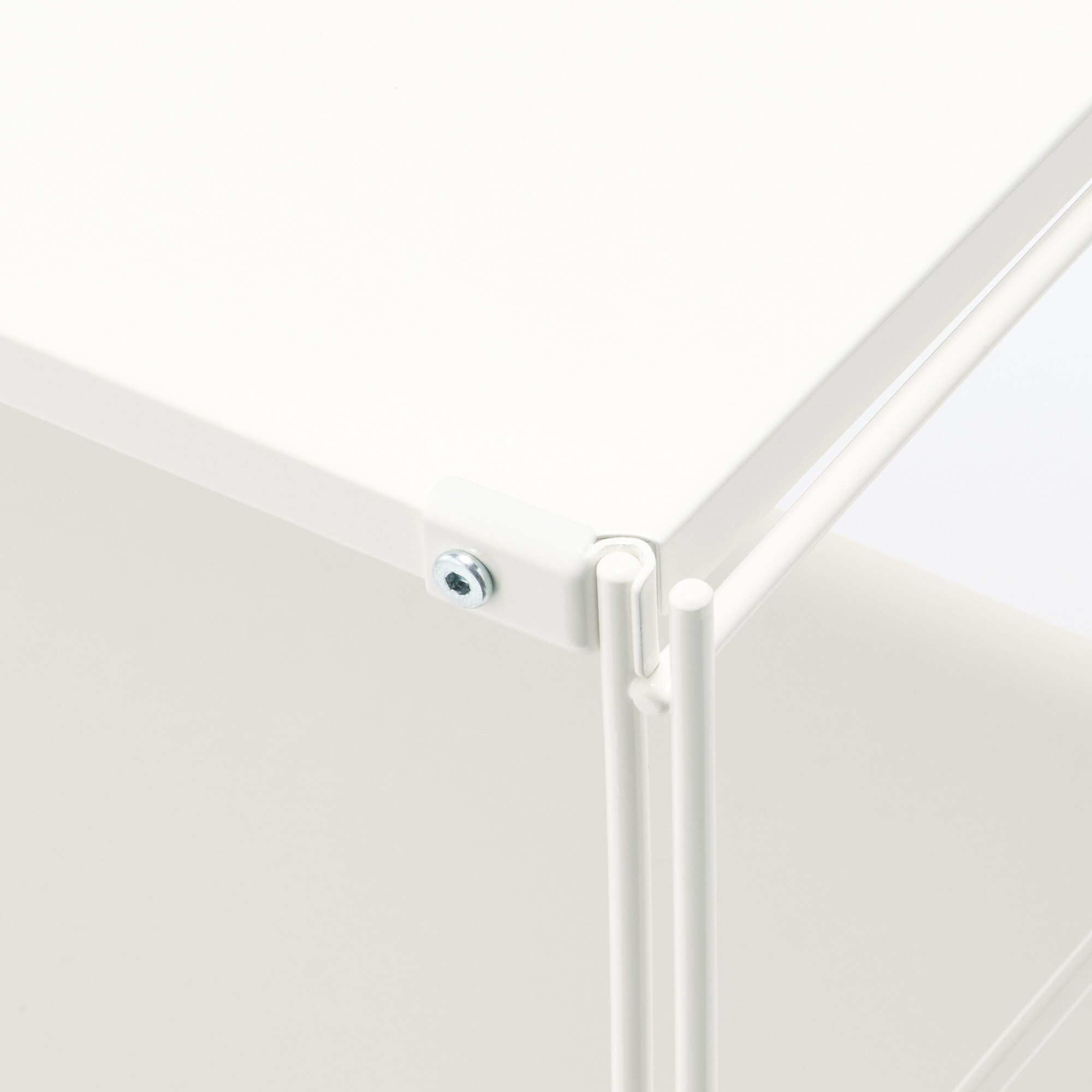 【中古品】スチールユニットシェルフ・スチール棚セット・小・ライトグレー