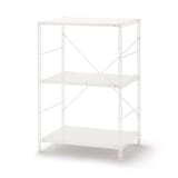 【中古品】スチールユニットシェルフ・スチール棚セット・小・ライトグレー