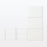 【中古品】スチールユニットシェルフ・スチール棚セット・ミニ・ライトグレー