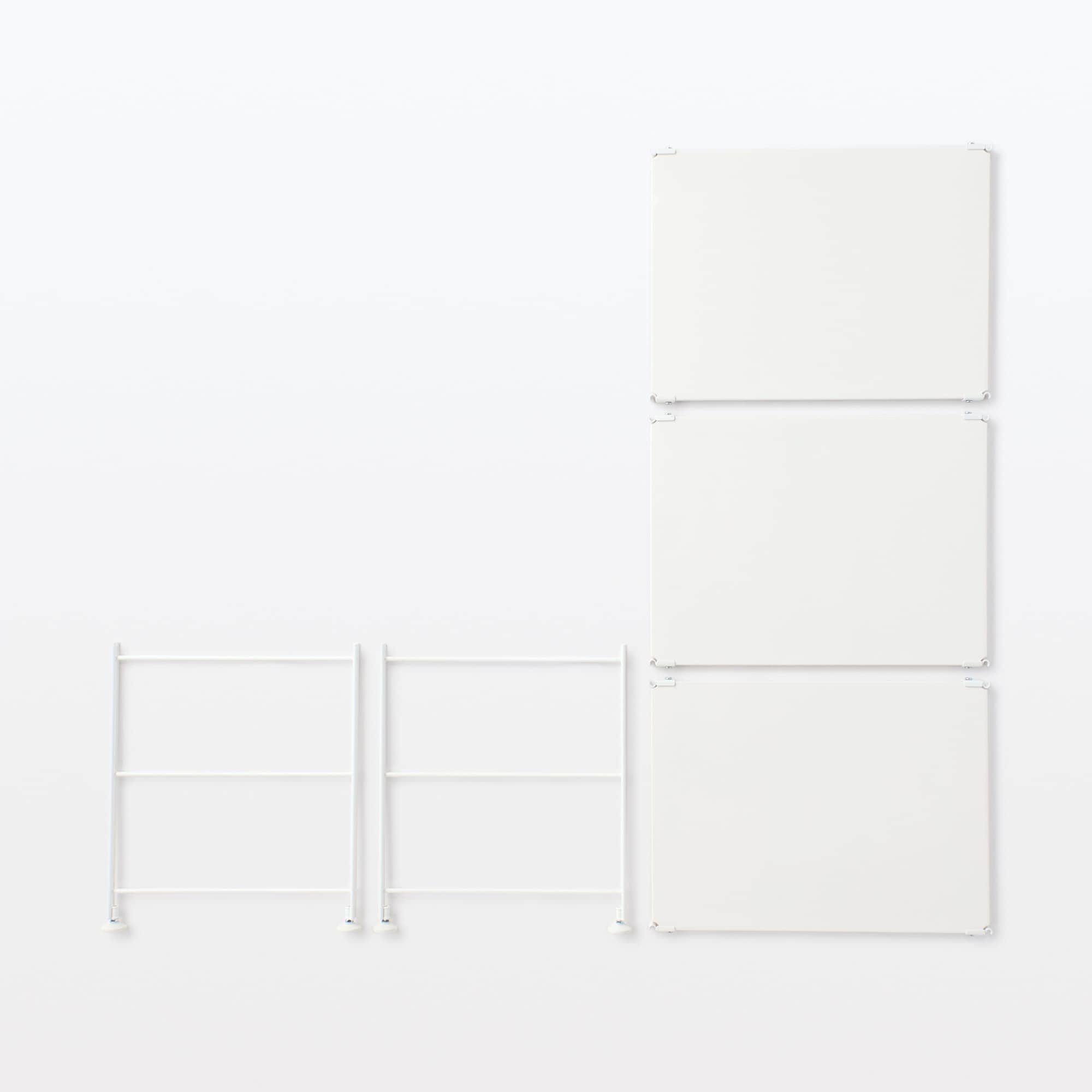 【中古品】スチールユニットシェルフ・スチール棚セット・ミニ・ライトグレー