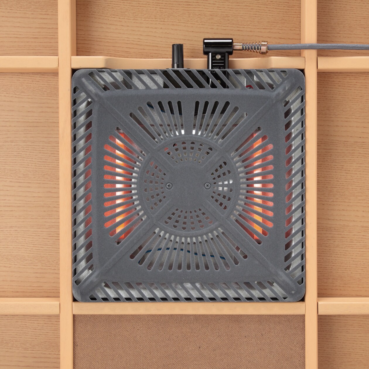 こたつ正方形・本体・タモ材／ナチュラル