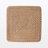 重なるラタン角型バスケット用フタ