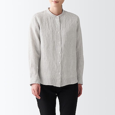 変形する タイル 買う ノー カラー リネン シャツ レディース 寝てる 盗難 フレア