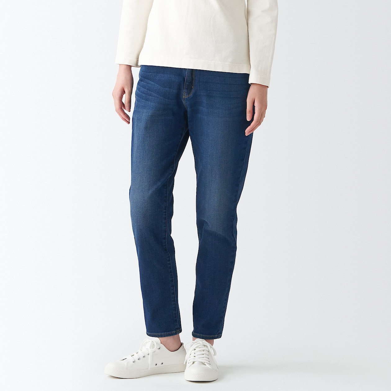 縦横ストレッチデニムスリムストレートパンツ | 無印良品