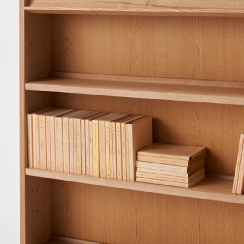 組み合わせて使える木製収納・本体・ミドルタイプ・奥行14cm・タモ 