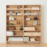 組み合わせて使える木製収納・本体・ミドルタイプ・奥行１４ｃｍ・タモ材／ナチュラル