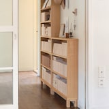 組み合わせて使える木製収納・本体・ミドルタイプ・奥行１４ｃｍ・タモ材／ナチュラル