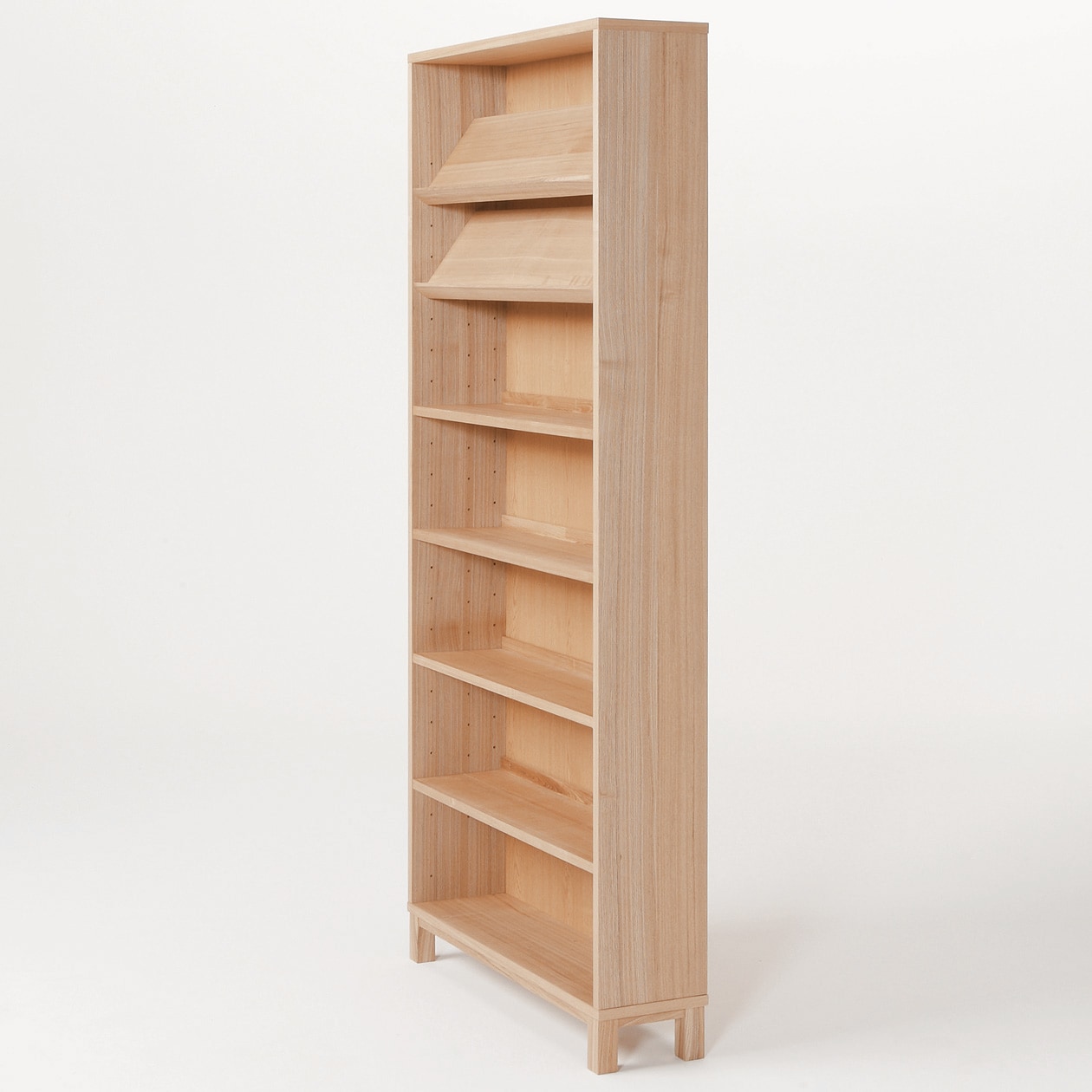 組み合わせて使える木製収納・本体・ミドルタイプ・奥行２１ｃｍ・タモ材／ナチュラル