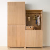 組み合わせて使える木製収納・本体・ハイタイプ・奥行４０ｃｍ・タモ材／ナチュラル