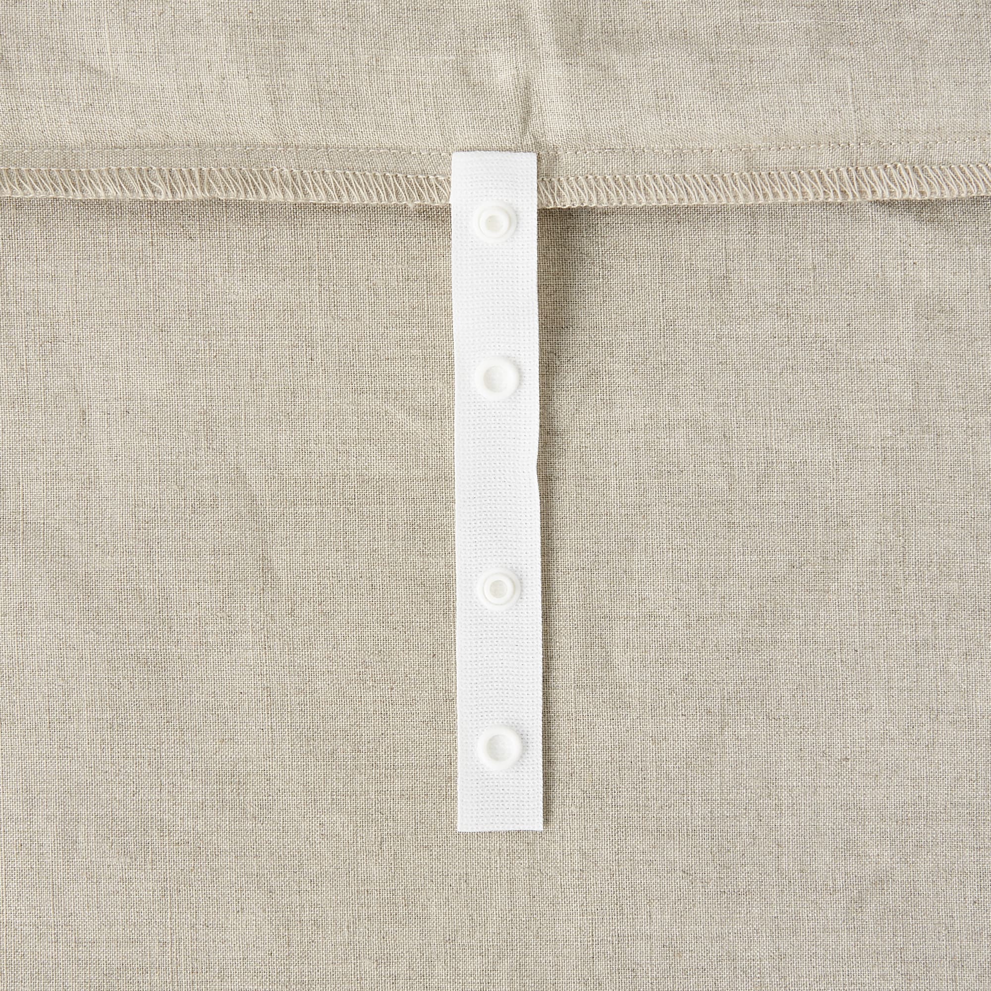 麻平織掛ふとんカバー・ＳＳ／Ｓ・オフ白