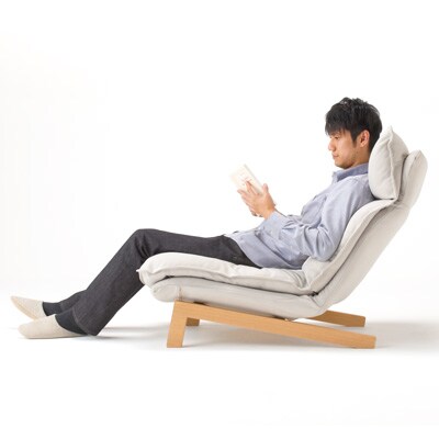 ハイバックリクライニングソファ・ポリエステル平織／ブラウン・１シーター