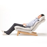 ハイバックリクライニングソファ・ポリエステル平織／ブラウン・１シーター