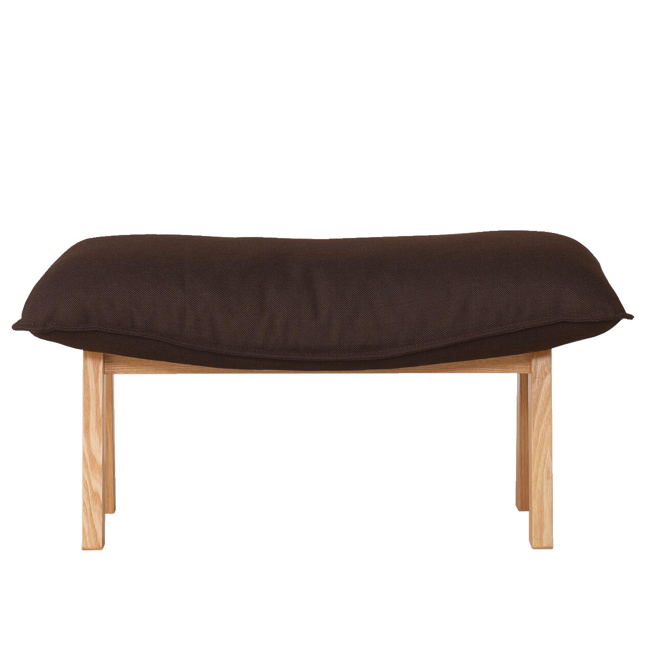 ハイバックリクライニングソファ・ポリエステル平織／ブラウン・オットマン