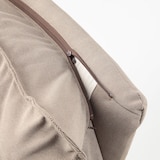 ハイバックリクライニングソファ・ポリエステル平織／グレーベージュ・１シーター