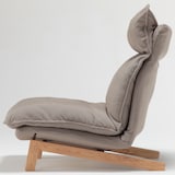 ハイバックリクライニングソファ・ポリエステル平織／グレーベージュ・１シーター