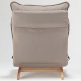 ハイバックリクライニングソファ・ポリエステル平織／グレーベージュ・１シーター