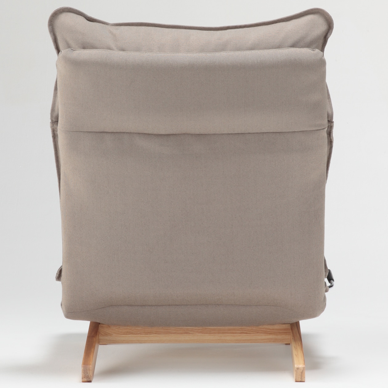 ハイバックリクライニングソファ・ポリエステル平織／グレーベージュ・１シーター