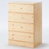 パイン材チェスト・４段