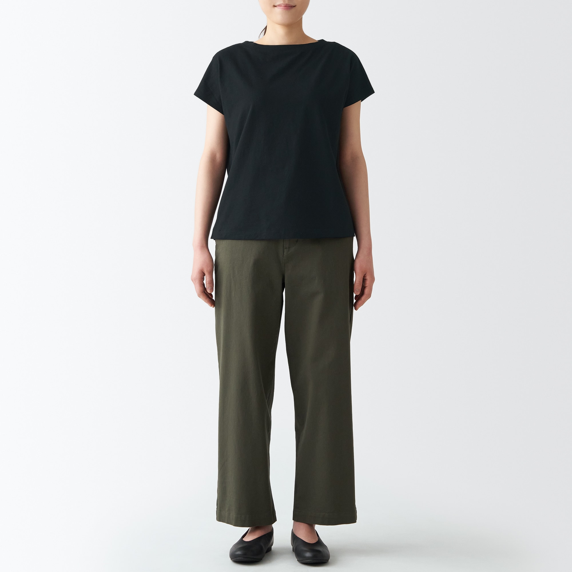 ムラ糸天竺編みフレンチスリーブＴシャツ