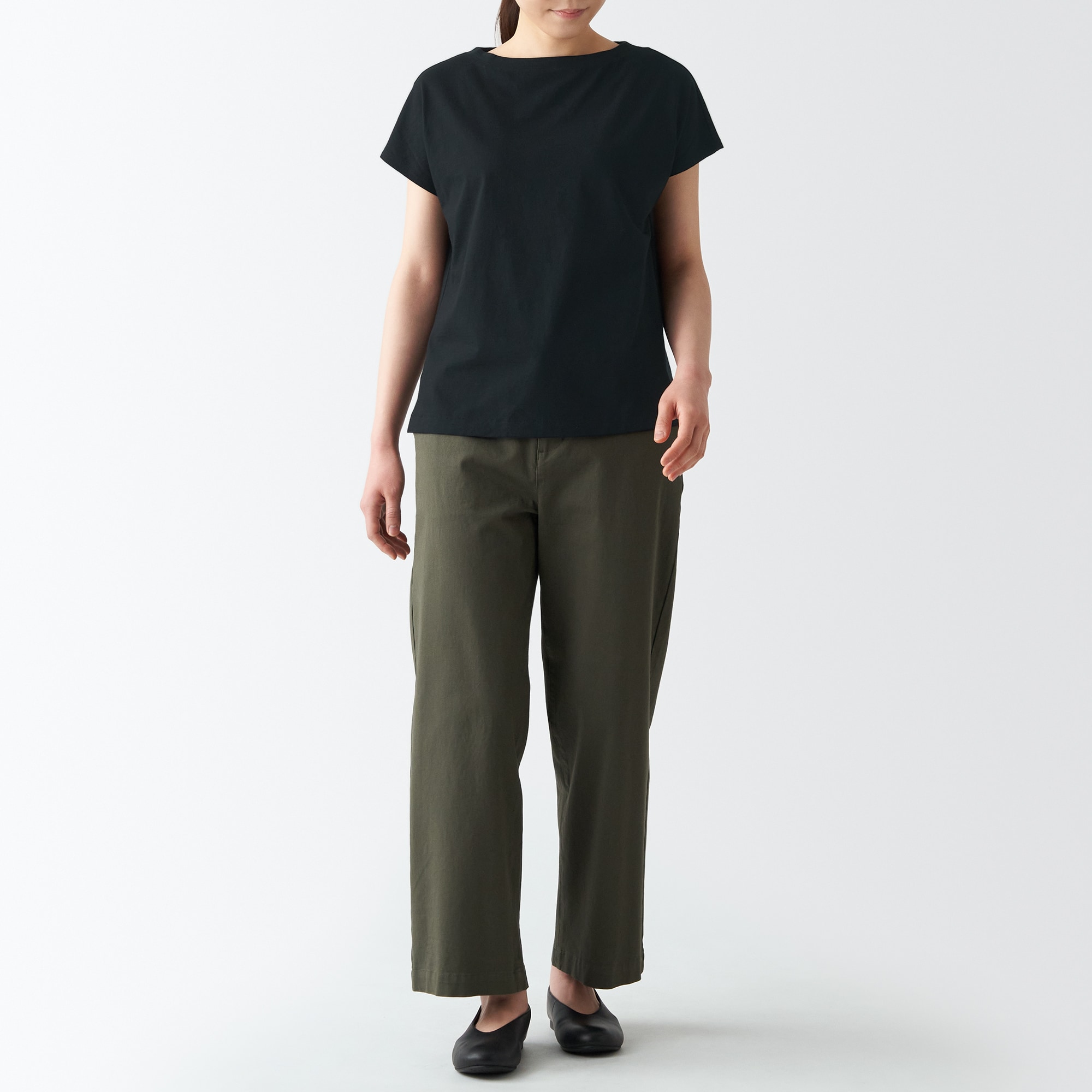 ムラ糸天竺編みフレンチスリーブＴシャツ