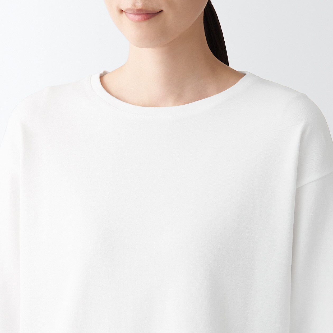 スムース編みロング丈長袖Ｔシャツ ＸＳ～Ｓ・白 | Tシャツ・カットソー（長袖） | 婦人・レディース 通販 | 無印良品