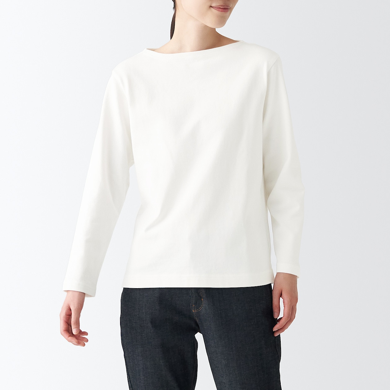 太番手天竺編みボートネック長袖tシャツ 婦人m 白 Tシャツ カットソー 長袖 婦人 レディース 通販 無印良品 太番手天竺編みボートネック長袖tシャツ 婦人m 白 Tシャツ カットソー 長袖 婦人 レディース 通販 無印良品