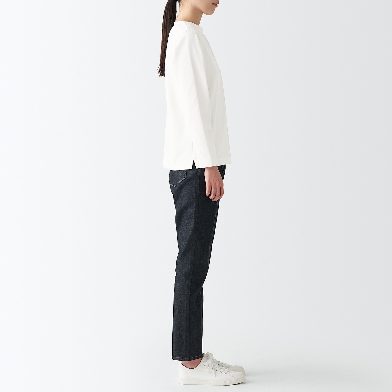 太番手天竺編みボートネック長袖Ｔシャツ 婦人Ｌ・白 | 太番手 | Ｔシャツ・カットソー（長袖・七分袖） | 婦人・レディース 通販 | 無印良品