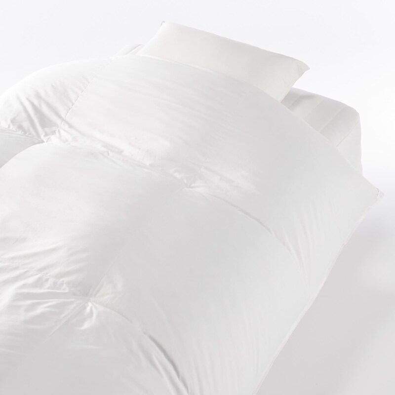 無印良品 グレー羽毛 掛ふとん 二層式 ダブル 引継ぎ 