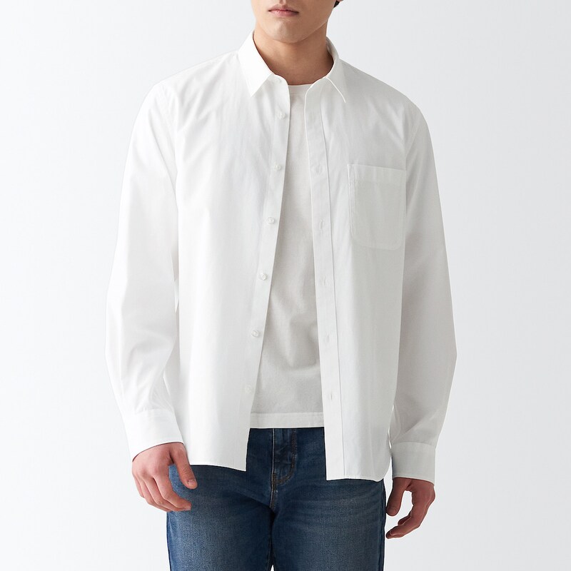 洗いざらしブロードシャツ 紳士ｘｓ 白 シャツ 紳士服 メンズウェア 通販 無印良品