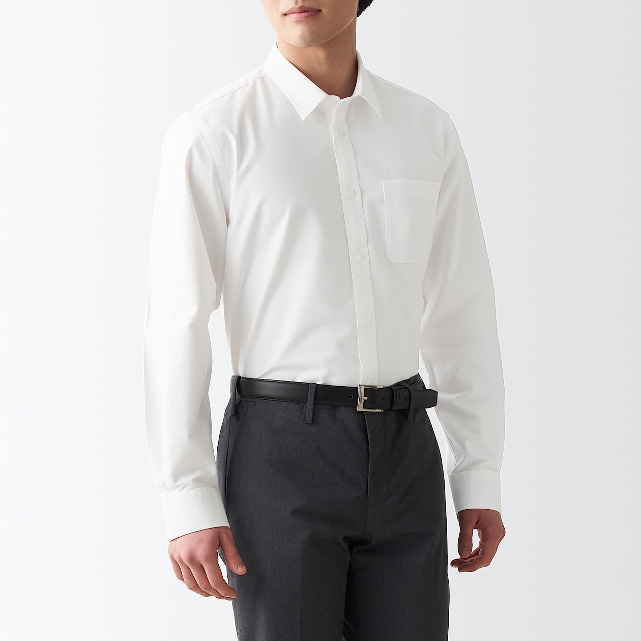 アイロンがけのいらないシャツ 紳士ｍ 白 シャツ 紳士 メンズ 通販 無印良品