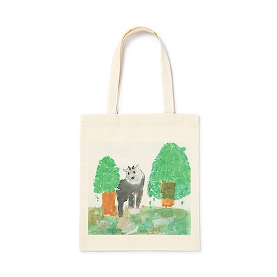 こどもの絵マイバッグ ブナとカモシカ 生成 マイバッグ エコバッグ 通販 無印良品