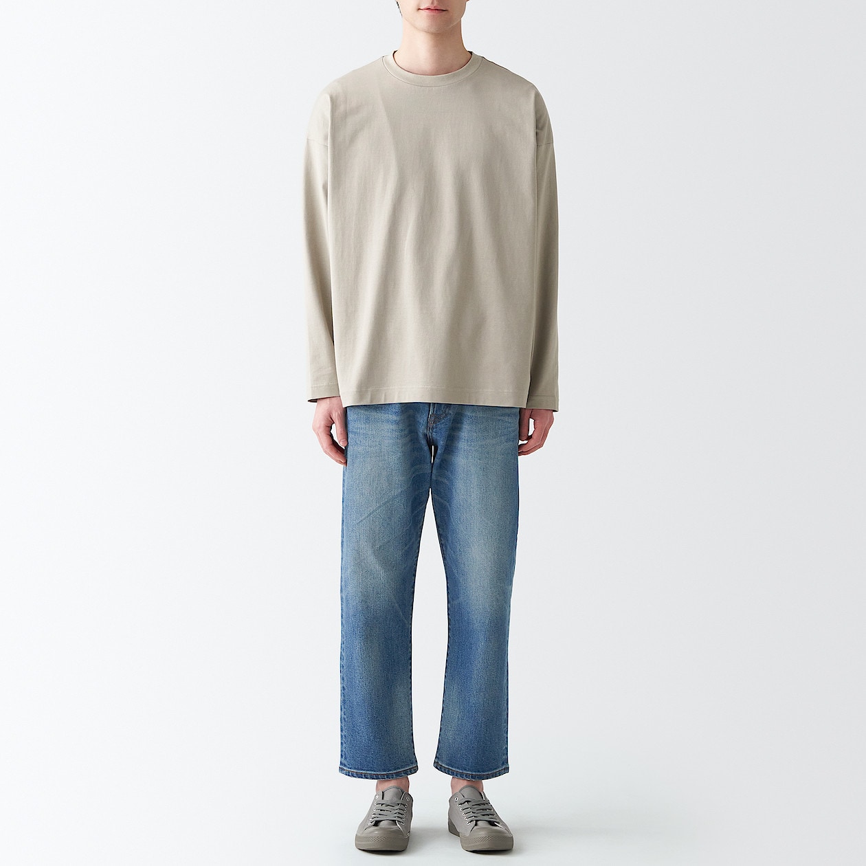 ジャパンデニムテーパードクロップドパンツ 男女兼用２４ ６１ｃｍ ブルー Muji Labo パンツ 通販 無印良品