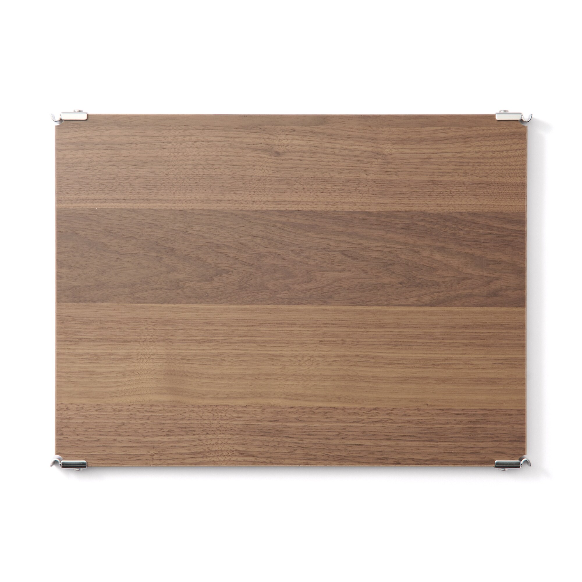 【２点セット】ステンレスユニットシェルフ　追加棚　ウォールナット材