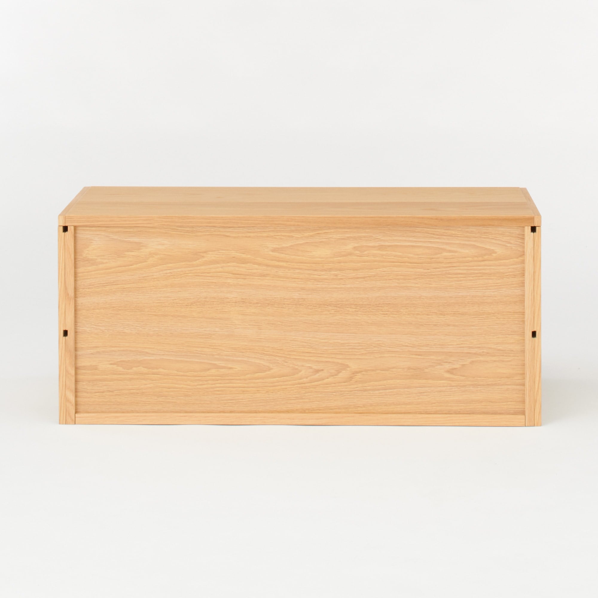 スチールユニットシェルフ用　ボックス　引出し２段　オーク材突板