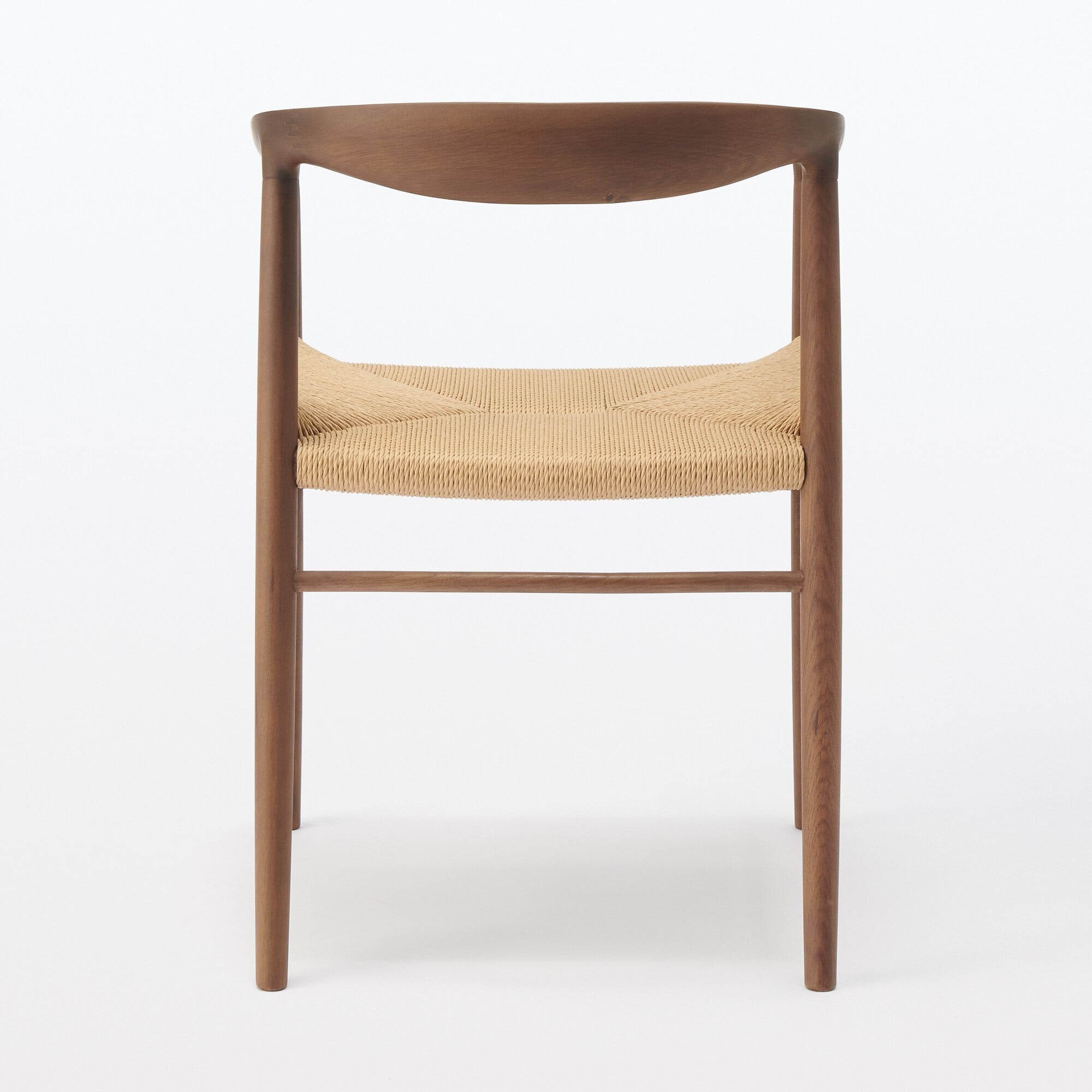 オーク材ペーパーコードアームチェア　ブラウン